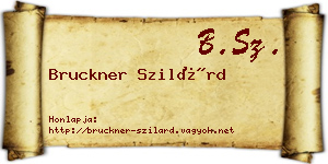 Bruckner Szilárd névjegykártya