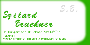 szilard bruckner business card